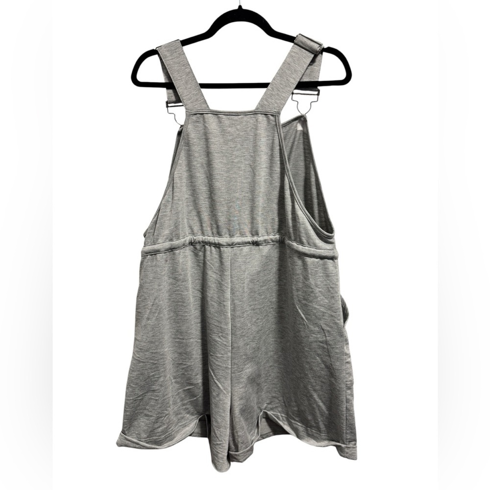 BloomChic Gray Drawstring Overall Shorts - Picture 3 of 11